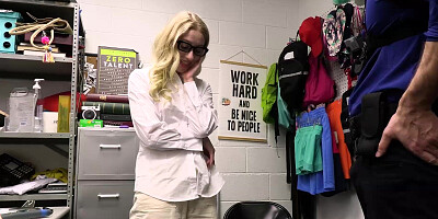 Sweet nerdy babe fucked by the officer