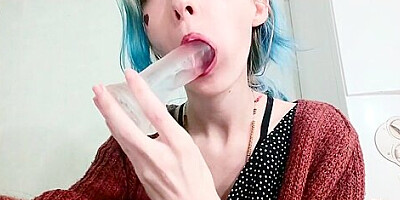 [asmr Sloppy Blowjob] My Step daddy Told Me To Practice Sucking Am I Doing It Well?
