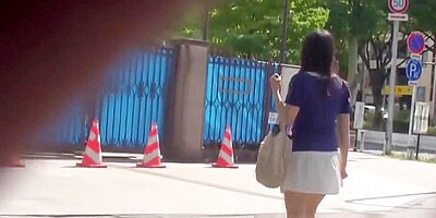 Japanese cuties peeing at secret places around town