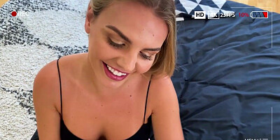 Busty blonde gf sucks and fucked on cam