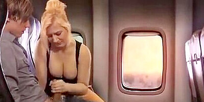 Handjob in Airplane