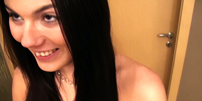 European hottie Vanessa Decker gets facial cum cleansing after a nice fuck