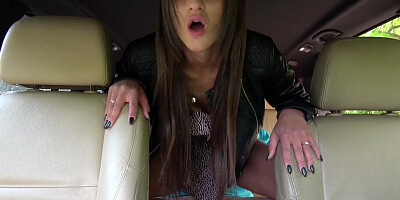 Nicoletta Noirett gets her mouth cum filled after some outdoor fuck for cash