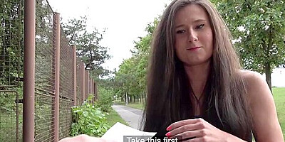 Slutty Czech chick POV fucked outdoor 4 cash after casting