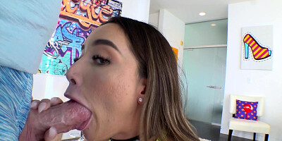 SWALLOWED Gorgeous Aria Lee is all about oral