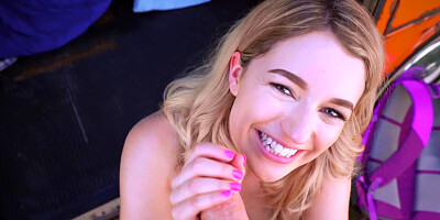 Abby Adams gets facial cum cleansing after a nice sex