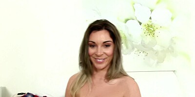 Sexy applicant Victoria rammed on camera