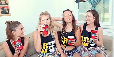 And Dorm Party With Bambi Adelle, Arya Fae And Kristen Scott