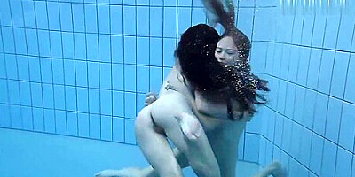 Two Hot Lesbians In The Pool Loving Eachother