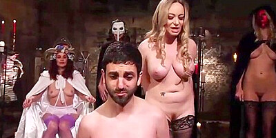 Nasty Mistresses Punish Sissy Boy