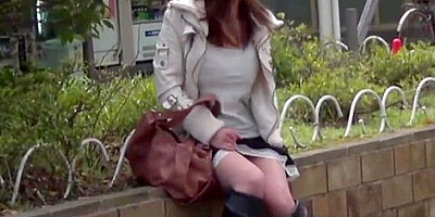 Asian teen 18+ public rubbing