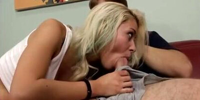 Light-Haired honey is deepthroating her finest pal's rod while his gf is waiting for her turn