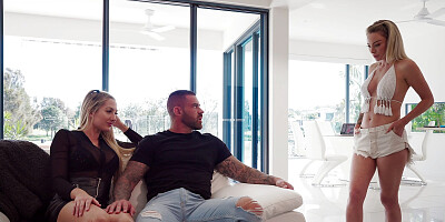 Big Tits Slutty StepDaughter Threesome