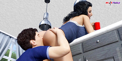 My Stepmom gives me a morning blowjob and I am licking her pussy