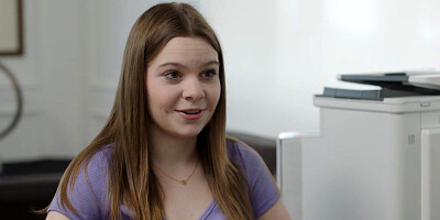 Lesbian teen seducing big tits counselor