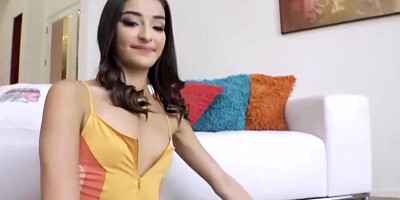 Limber nubile black-haired, Emily Willis is getting a rock rock-hard prick up her bootie, on the bed