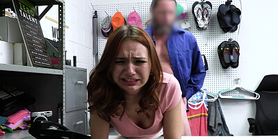 Hot thief Mia Kay and rough sex with an officer