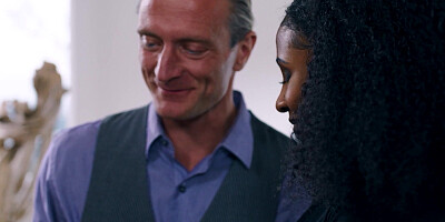 Petite ebony fucked hard by an old dude