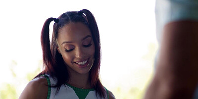 Petite ebony teen cheerleader anal sex