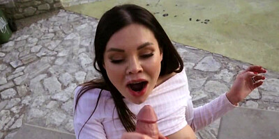 Russian beauty with big tits fucked by Spanish pickup artist