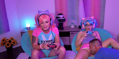 Nicky Rebel, Leana Lovings &amp, Krissy Knight in game night 3some