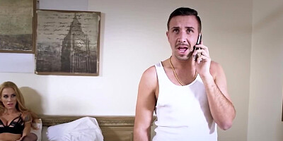 Amazing blonde polishes knob before having it in her cunt