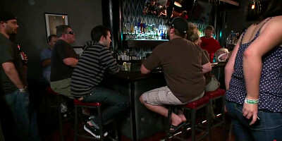 Bound up ball-gagged platinum-blonde porked in public (James Deen, Queen Donna, Rylie Richman)
