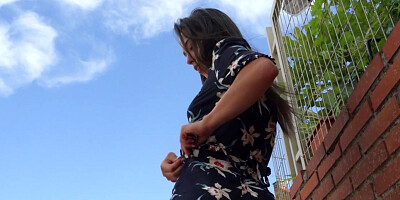 Stunning nympho Anastasia Brokelyn fucking in public place