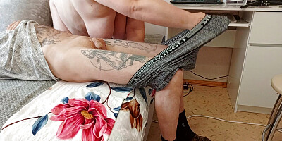 From stepmom blowjob and dick masturbation to cumshot