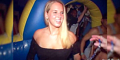 Tons of Coeds Flashing for Beads at our Foam Party - SouthBeachCoeds