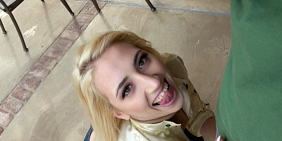 Sierra Nicole gives bj outdoors then gets her cunt banged & filled with jizz