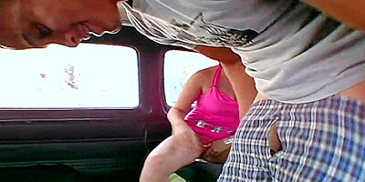 Busty pornstar Eva Angelina fuck and suck on the bus
