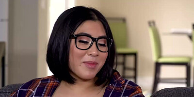 Busty asian teen masturbates and fucks