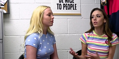 Sexy thieves making out while sharing dick