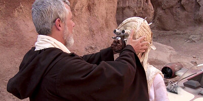 Nude babe got fucked in the desert