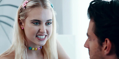 Pale teen rewards Jay with a nice blowjob before getting laid
