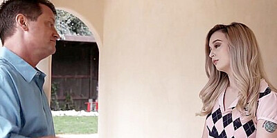 Petite blonde teen, Lexi Lore doesnt find it weird that her step- father wants to fuck her