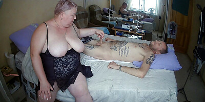 massage, blowjob and dick jerking from a neighbor