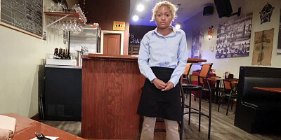 Sultry brunette getting fucked in the public toilet