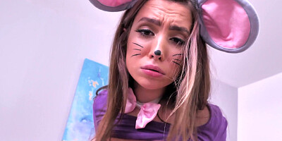 Halloween cutie Bailey Base has sex with stepbrother