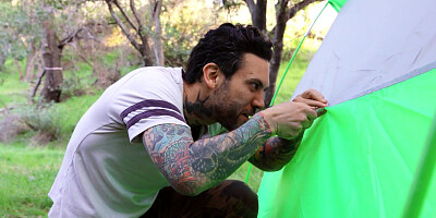 Demi Sutra and Gia Derza gets fucked all over the camping site