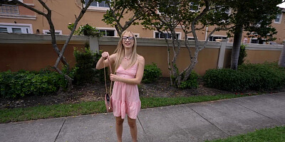 Stella Chiyoki gets picked up outdoors