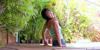 Hot asian Lana Violet makes amazing footjob