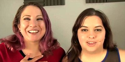 Huge lesbos, Gia Enjoy and Sydney Yells are pawing each other in front of the camera