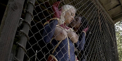 Superheroines solve the conflict by interracial lesbian sex