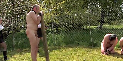 English dominatrixes flog their filthy subs