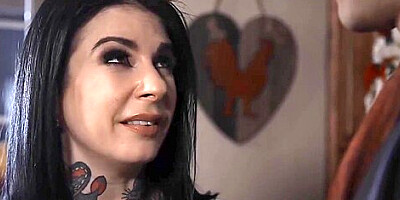 Tattooed brunette, Ivy Lebelle likes to have rough anal sex, in the middle of the day