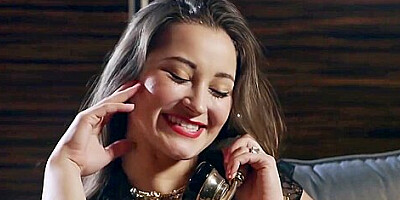 Glamour lesbians strap-on fucking