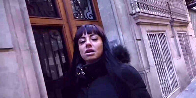 Smoking steaming, German dark-haired in black fishnets, Damaris is getting penetrated rigid, from the back