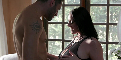 Angela White moans like a wild animal while getting fucked